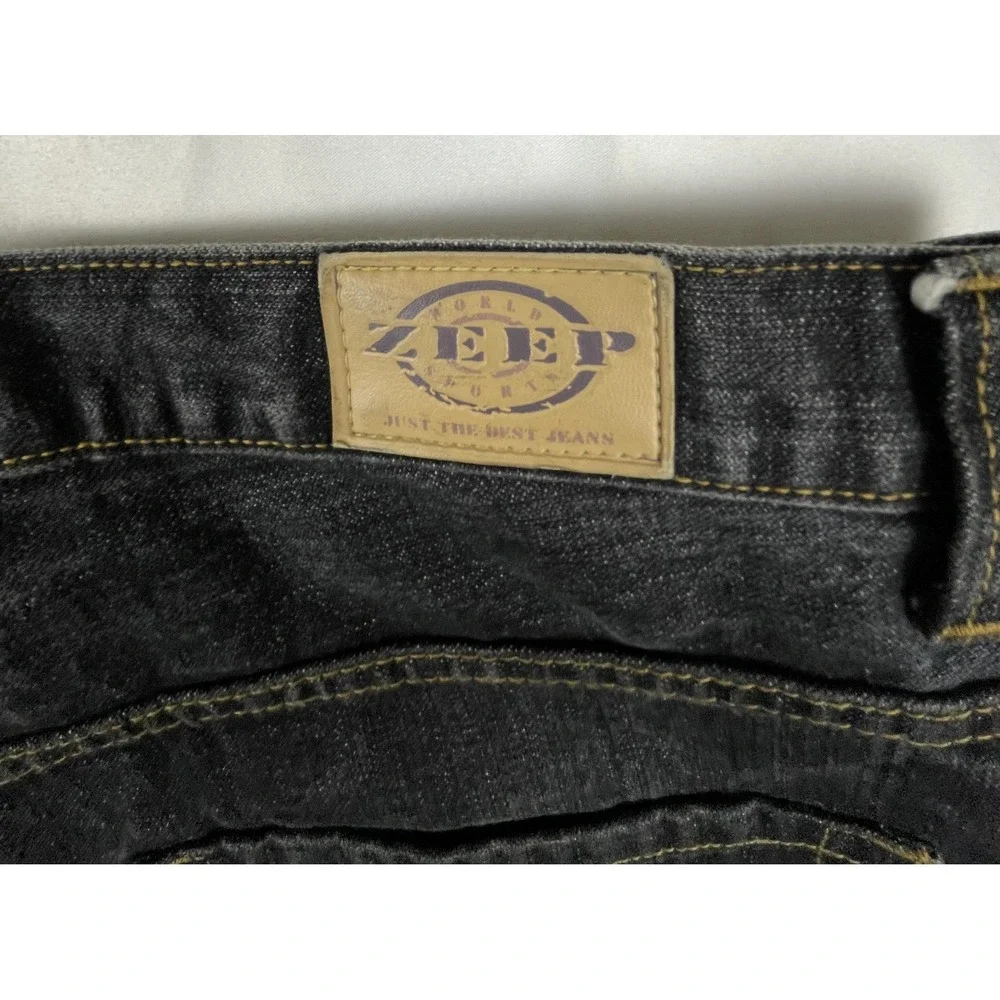 VINTAGE ZEEP MENS JEANS 38X32 DARK WASH STRAIGHT LEG THAILAND DENIM PANTS